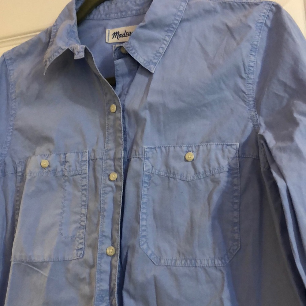 Madewell Light Blue Button Down Collared Shirt - image 4